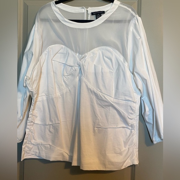 Ashley Stewart Tops - White peplum blouse